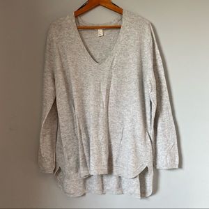 H&M Wool Blend Deep V Sweater